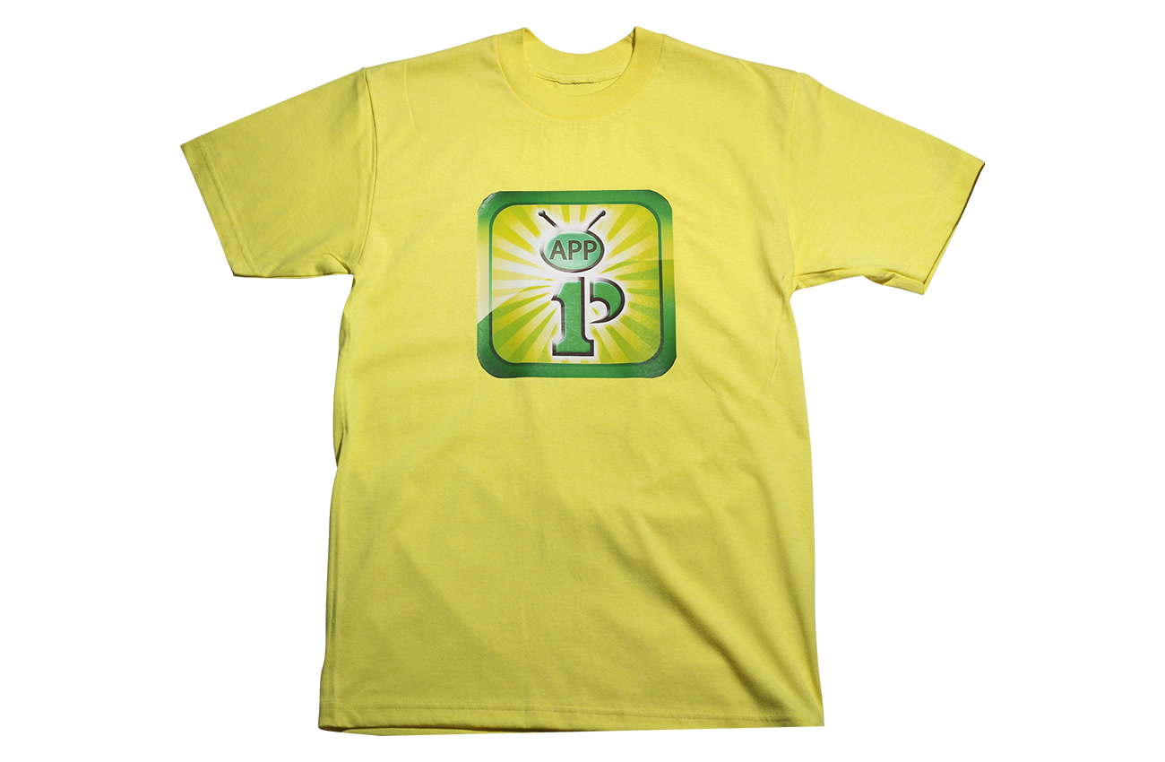 iPictorial Men’s Eugene Yellow, Cotton T-Shirt Size:Large