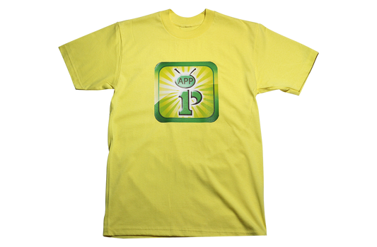 iPictorial Men’s Eugene Yellow, Cotton T-Shirt Size:Large